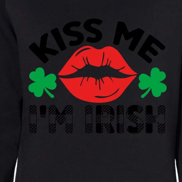 Kiss Me I'm Irish Funny St Patricks Day Womens California Wash Sweatshirt