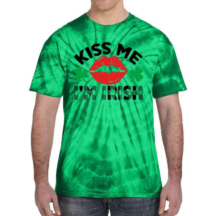 Kiss Me I'm Irish Funny St Patricks Day Tie-Dye T-Shirt