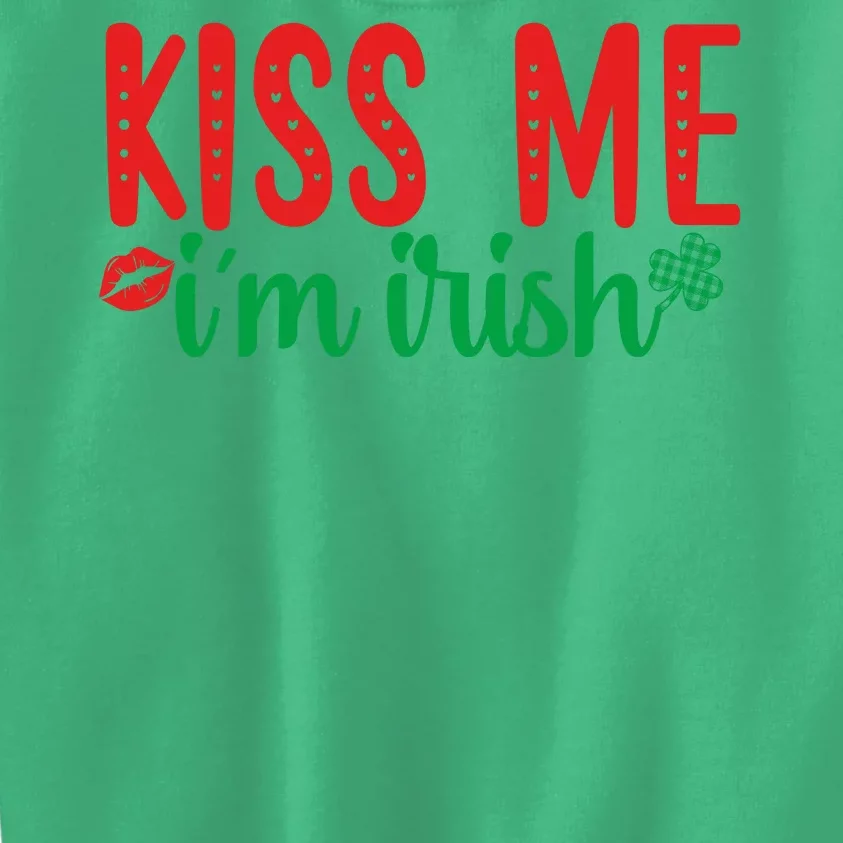 Kiss Me I'm Irish Funny St Patricks Day Kids Sweatshirt