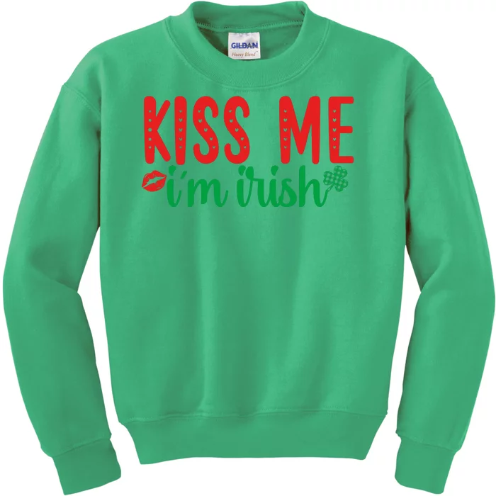 Kiss Me I'm Irish Funny St Patricks Day Kids Sweatshirt