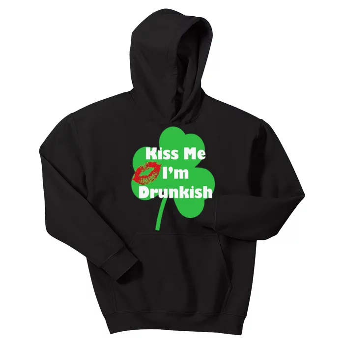 Kiss Me I'm Drunkish Saint Patrick's Day Kids Hoodie