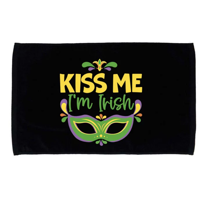 Kiss Me I'm Irish Mardi Gras Parade Masquerade Gift Microfiber Hand Towel