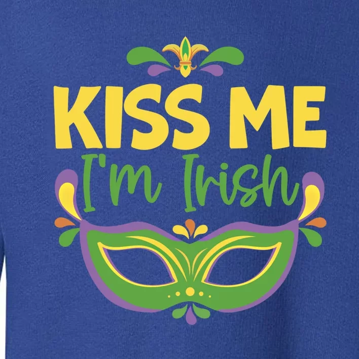 Kiss Me I'm Irish Mardi Gras Parade Masquerade Gift Toddler Sweatshirt