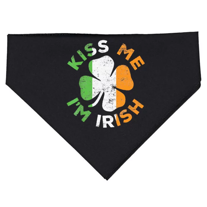 Kiss Me IM Irish Saint Patrick Day USA-Made Doggie Bandana