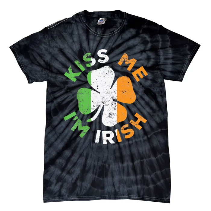 Kiss Me IM Irish Saint Patrick Day Tie-Dye T-Shirt