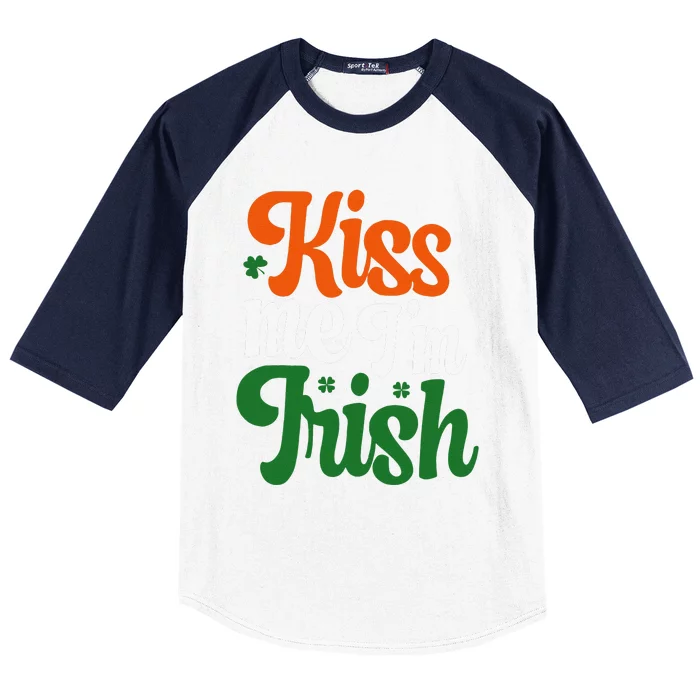 Kiss Me Im Irish St Patricks Day Baseball Sleeve Shirt