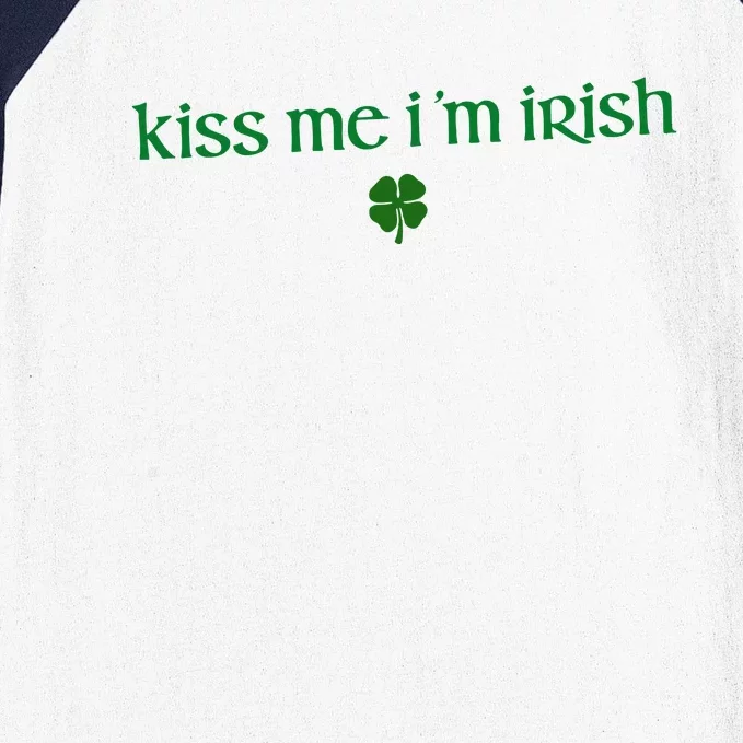 Kiss Me IM Irish Baseball Sleeve Shirt