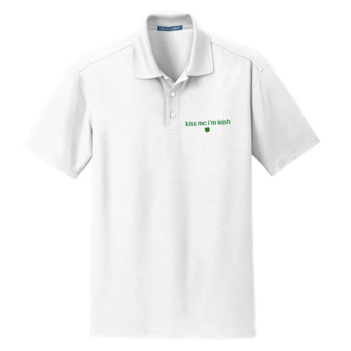 Kiss Me IM Irish Dry Zone Grid Performance Polo