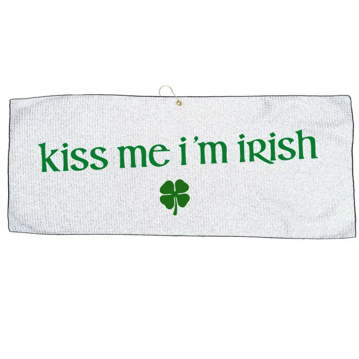 Kiss Me IM Irish Large Microfiber Waffle Golf Towel