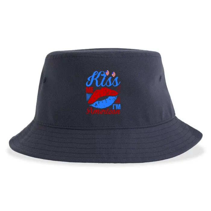 Kiss Me Im American Sustainable Bucket Hat