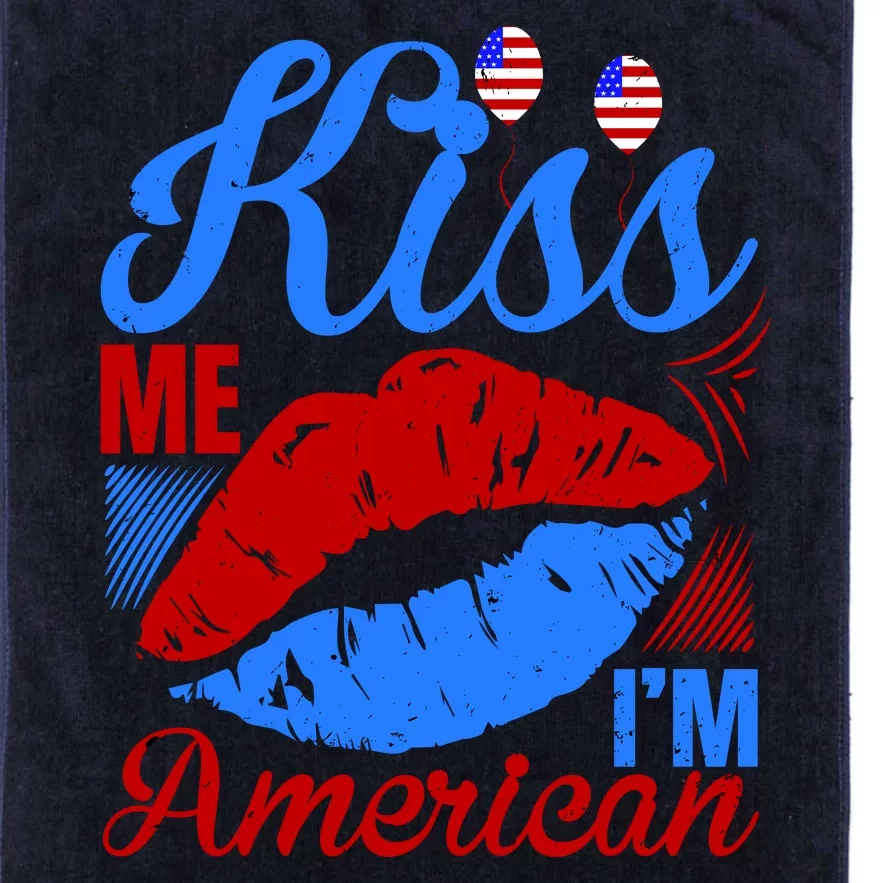 Kiss Me Im American Platinum Collection Golf Towel