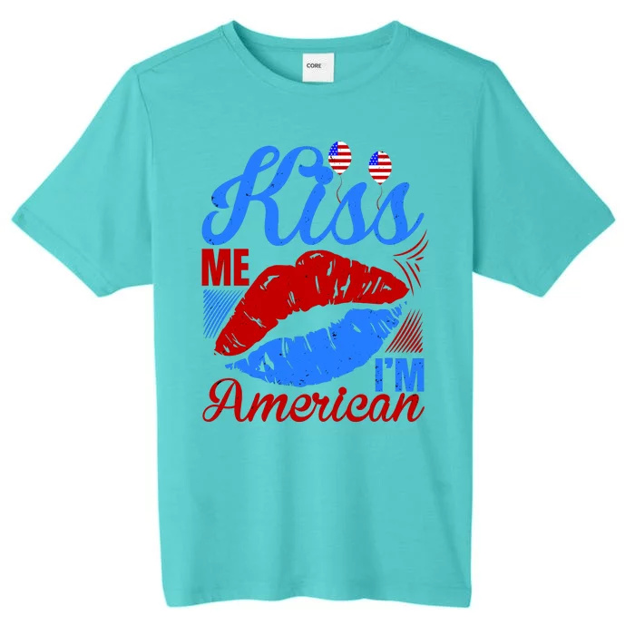 Kiss Me Im American ChromaSoft Performance T-Shirt