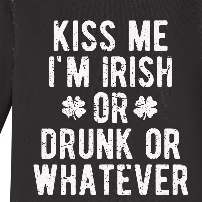 Kiss Me I'm Irish Saint Patrick's Day Baby Long Sleeve Bodysuit