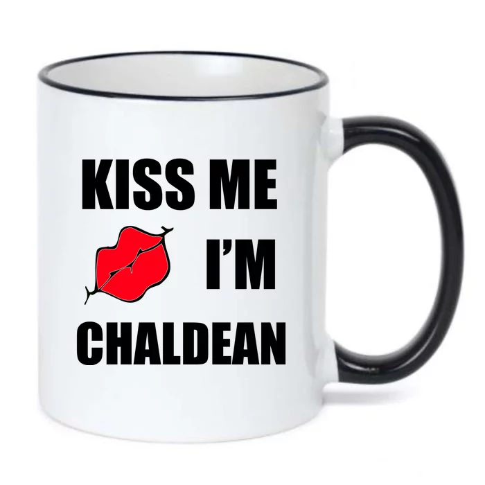 Kiss Me Im Chaldean Black Color Changing Mug