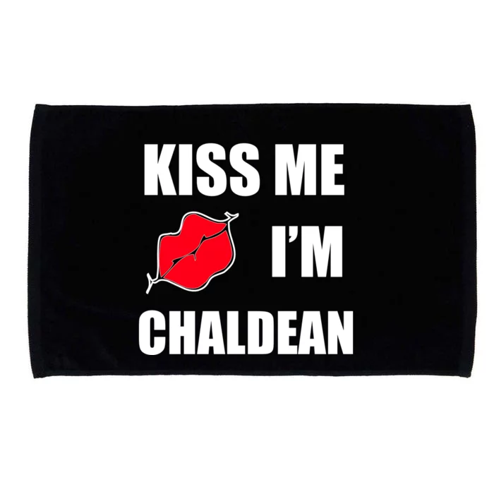 Kiss Me Im Chaldean Microfiber Hand Towel