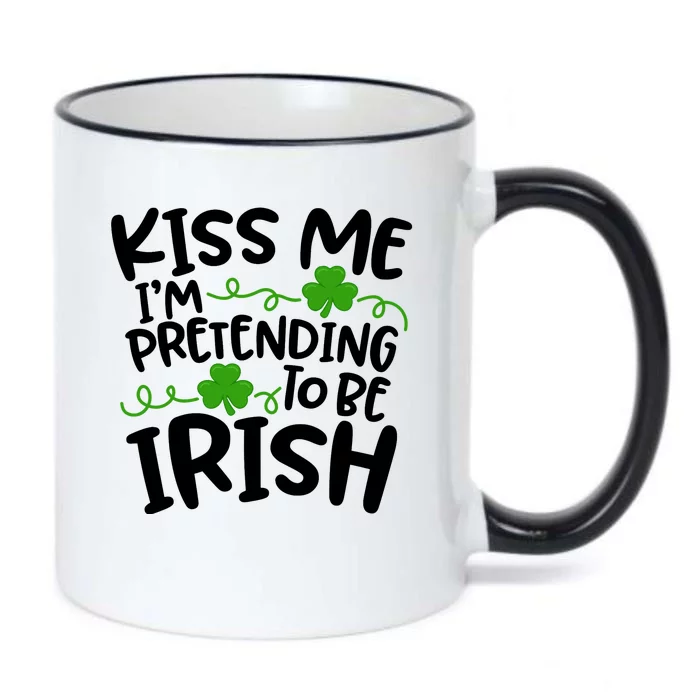 Kiss Me I'm Pretending To Be Irish Black Color Changing Mug