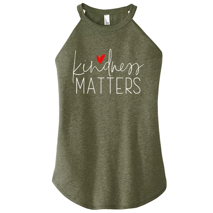 Kindness Matters Inclusion Parenting Education Gift Women’s Perfect Tri Rocker Tank