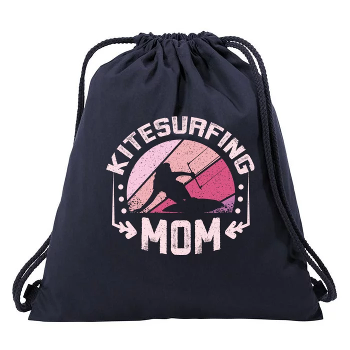 Kiteboarding Mother Kitesurfing Mom Cool Gift Drawstring Bag