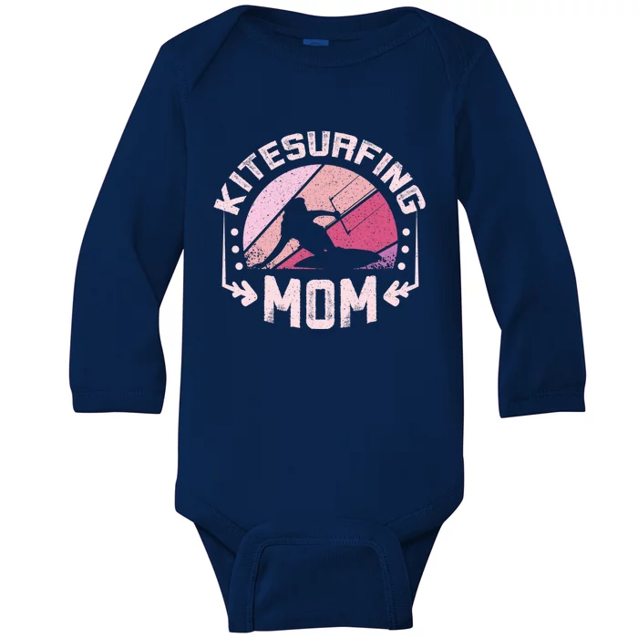 Kiteboarding Mother Kitesurfing Mom Cool Gift Baby Long Sleeve Bodysuit