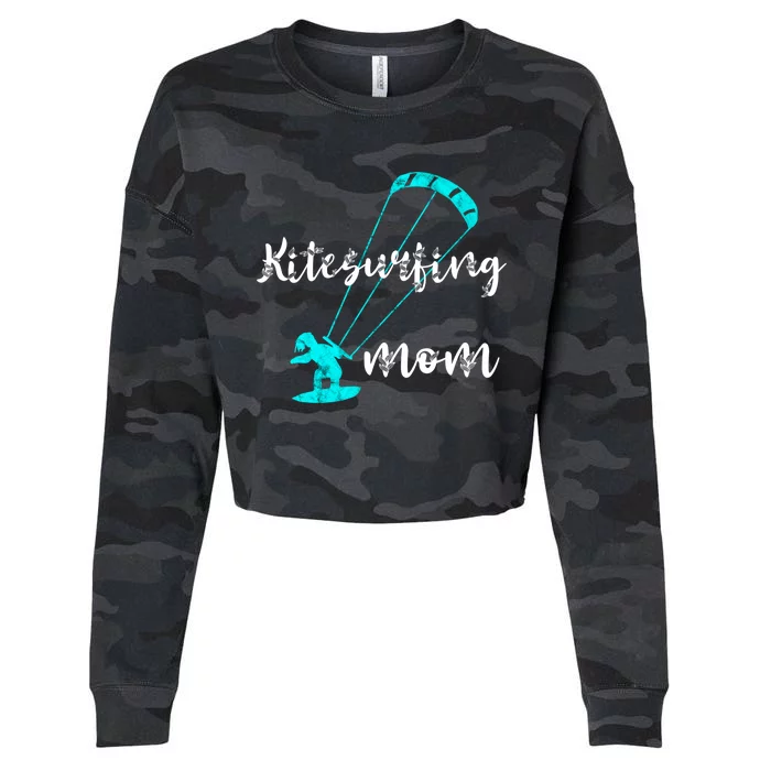 Kitesurfing Mom Kite Surfing Mother Wind Kitesurfer Mother Gift Cropped Pullover Crew