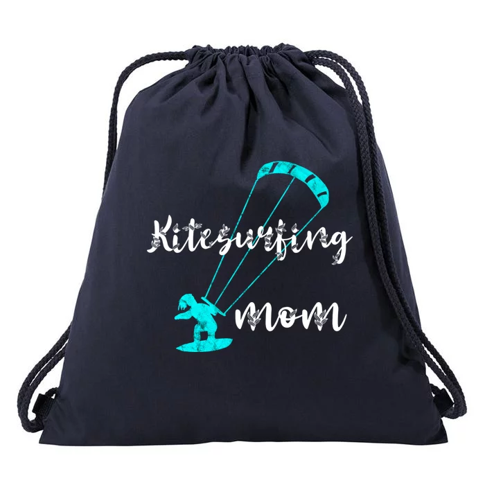 Kitesurfing Mom Kite Surfing Mother Wind Kitesurfer Mother Gift Drawstring Bag