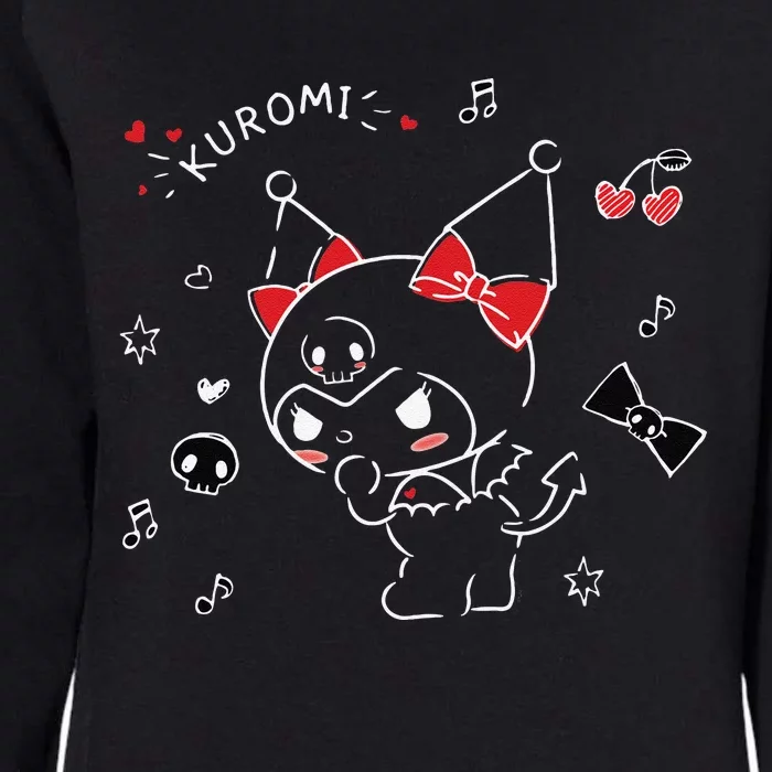 Kuromi Mischievous Womens California Wash Sweatshirt