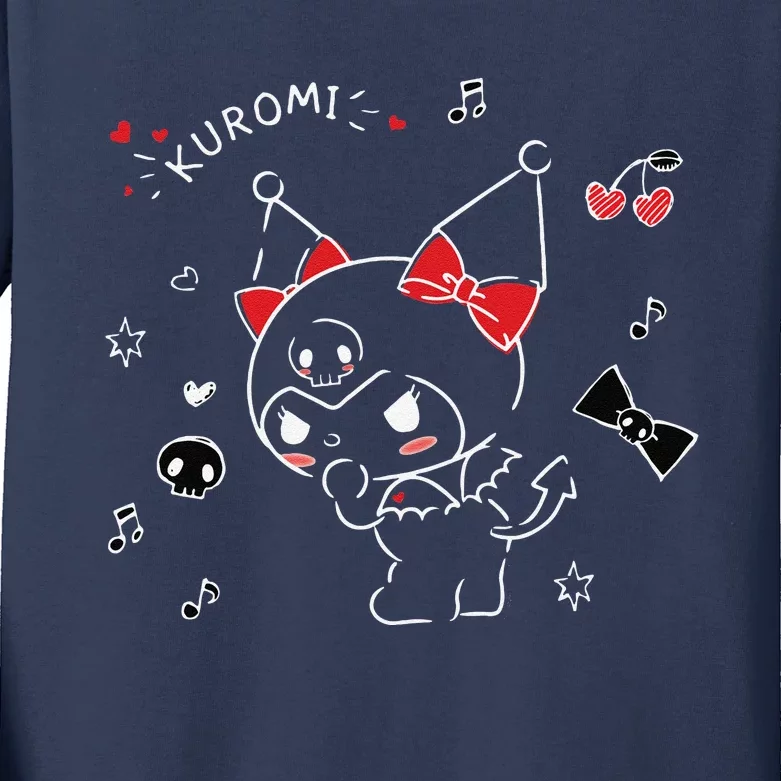 Kuromi Mischievous Kids Long Sleeve Shirt