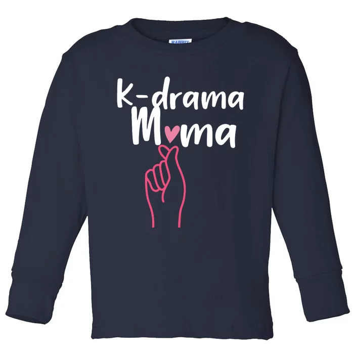 Kdrama Mama Korean Drama Fan Gift Kdrama Lovers White Toddler Long Sleeve Shirt