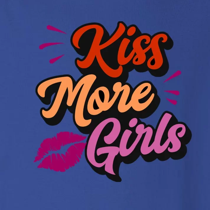 Kiss More Lesbian Pride Funny Sexy Cute Gay Aesthetic Gift Toddler Long Sleeve Shirt