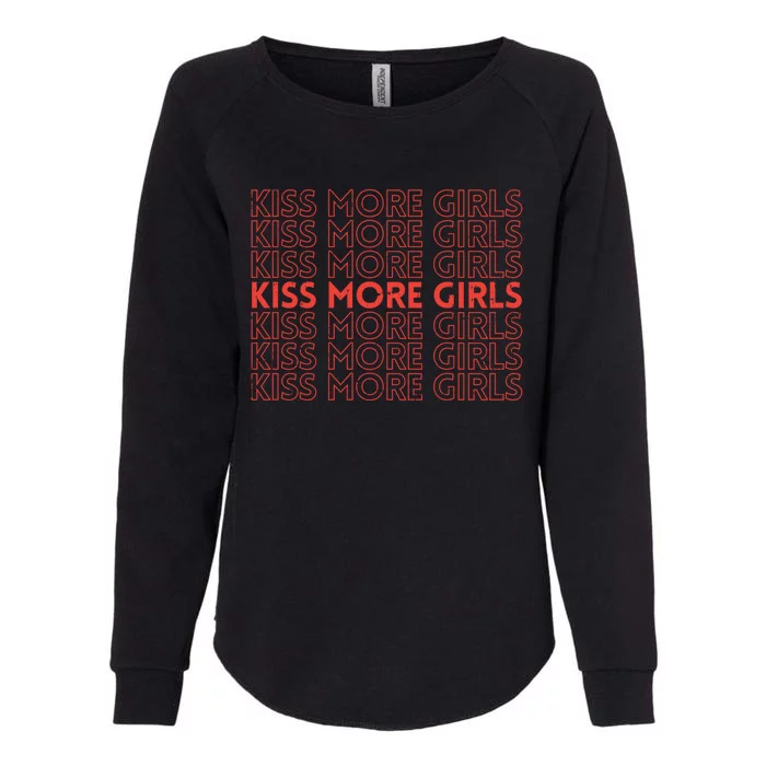 Kiss More Lesbian Pride Lgbt Butch Tom Gay Gift Funny Gift Womens California Wash Sweatshirt