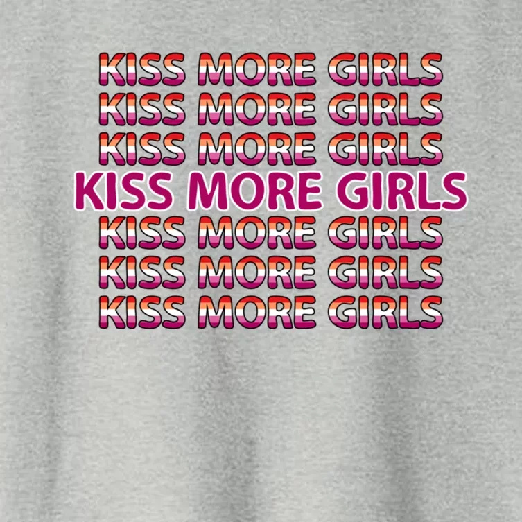 Kiss More Lgbt Lgbtq Pride Awareness Lesbian Great Gift Women's Crop Top Tee