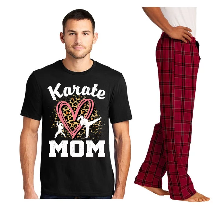 Karate Mom Leopard Heart Gift Pajama Set