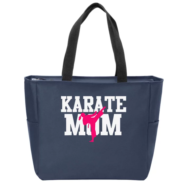 Karate Mom Mother's Day Martial Arts Kickboxing Taekwondo Zip Tote Bag