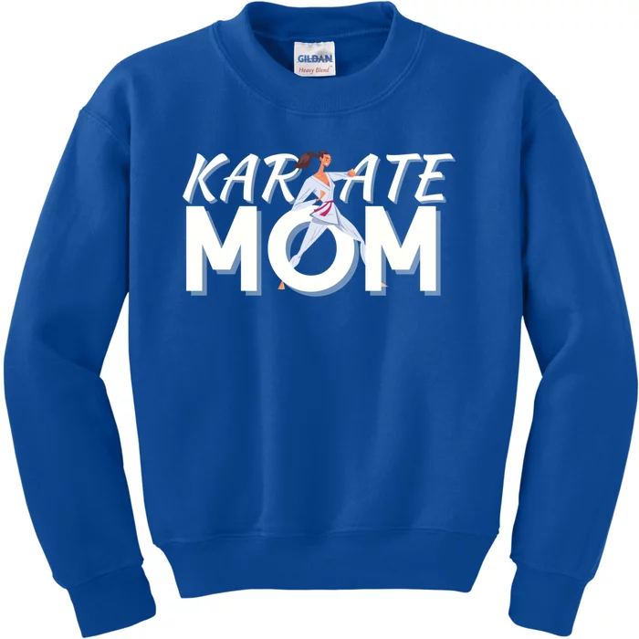 Karate Mom Martial Arts Cool Strong Mom Funny Gift Kids Sweatshirt