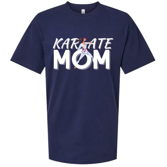 Karate Mom Martial Arts Cool Strong Mom Funny Gift Sueded Cloud Jersey T-Shirt