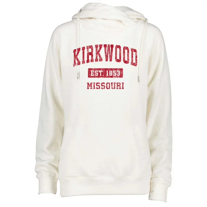 Kirkwood Missouri Mo Vintage Sports Womens Funnel Neck Pullover Hood