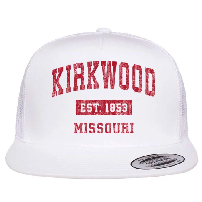 Kirkwood Missouri Mo Vintage Sports Flat Bill Trucker Hat