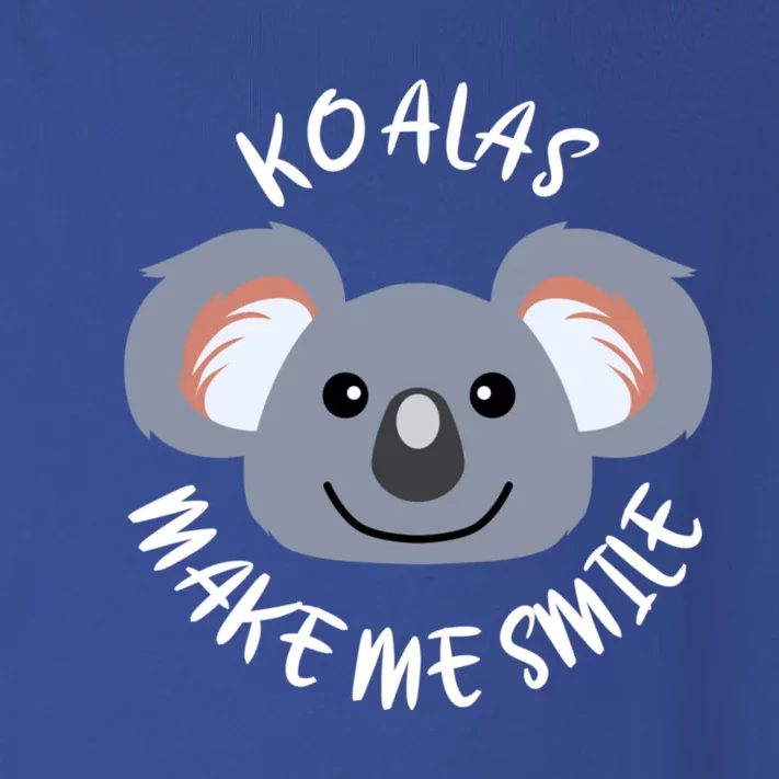 Koalas Make Me Smile Eucalyptus Bear Gift Toddler Long Sleeve Shirt