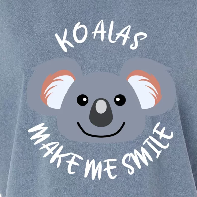 Koalas Make Me Smile Eucalyptus Bear Gift Garment-Dyed Women's Muscle Tee