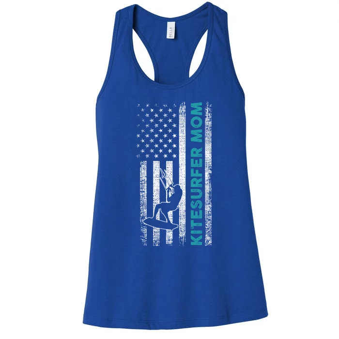 Kitesurfing Mom Mother Kitesurfer Cool Gift Women's Racerback Tank