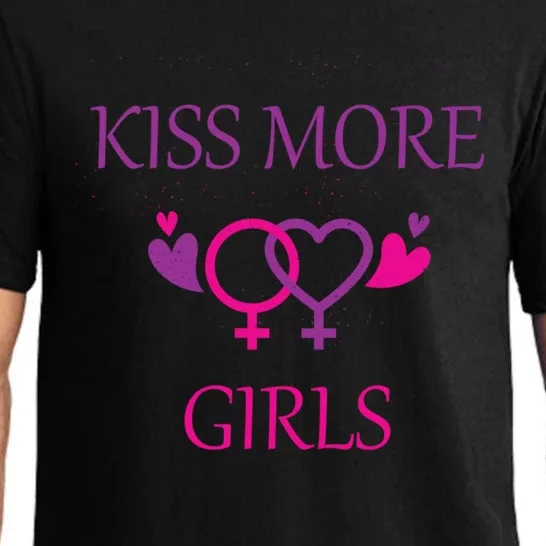 Kiss More More Lesbian Gay Outfit Cute Gift Pajama Set