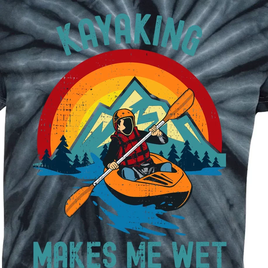 Kayaking Makes Me Wet Kids Tie-Dye T-Shirt