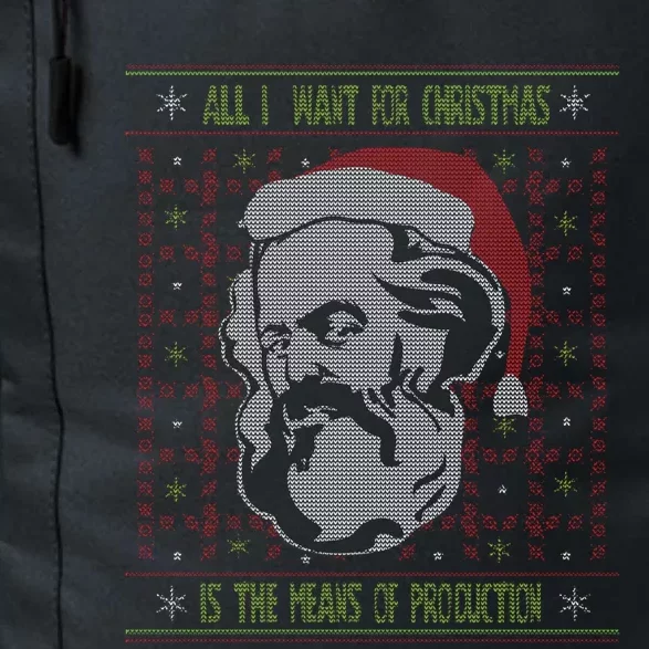 Karl Marx Means Of Production Ugly Christmas Sweater Gift Daily Commute Backpack