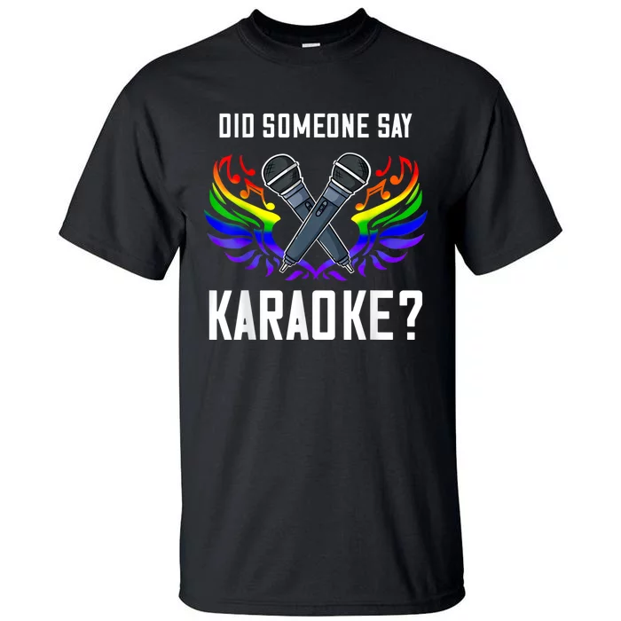 Karaoke Microphone Machine Music Singer Tall T-Shirt