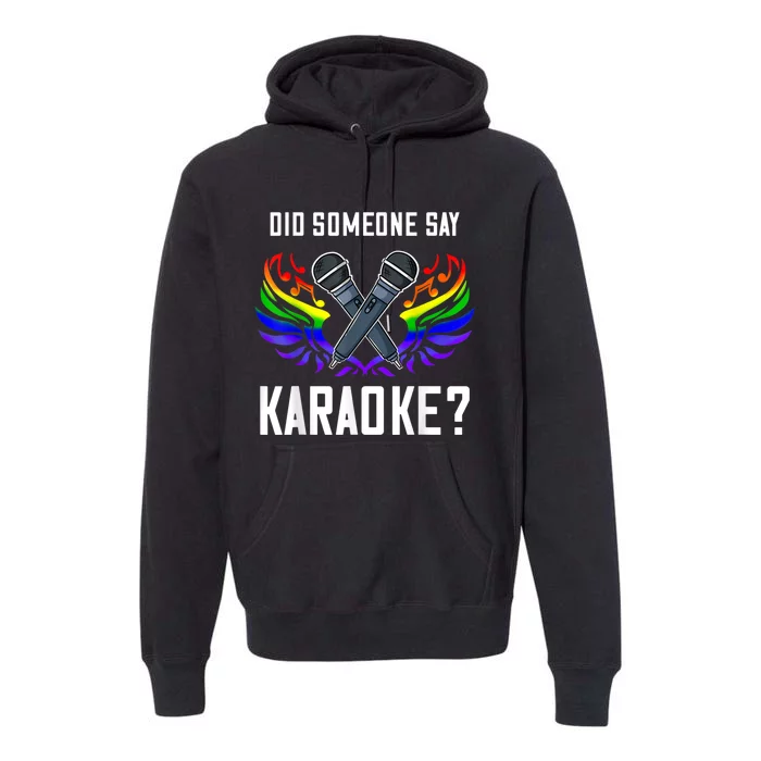 Karaoke Microphone Machine Music Singer Premium Hoodie