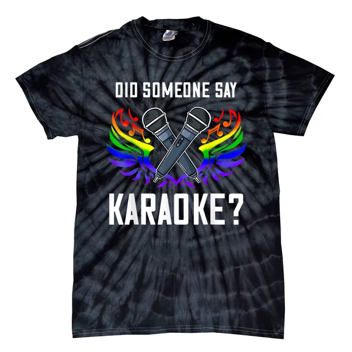 Karaoke Microphone Machine Music Singer Tie-Dye T-Shirt