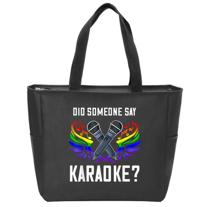 Karaoke Microphone Machine Music Singer Zip Tote Bag