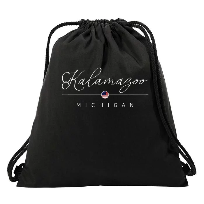 Kalamazoo Michigan Mi On Kalamazoo Drawstring Bag