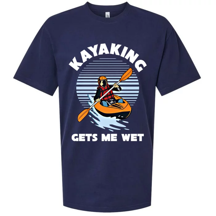 Kayaking Makes Me Wet Kayak River Funny Canoeing Rowing Boat Great Gift Sueded Cloud Jersey T-Shirt