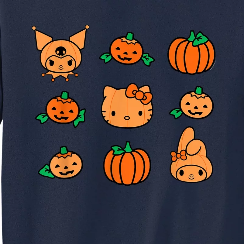 Kitty My Melody Kuromi Pumpkins Halloween Tall Sweatshirt